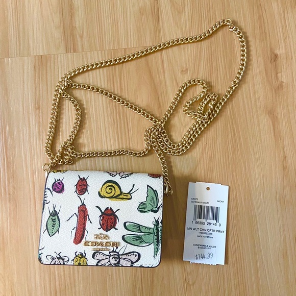 Coach Mini Wallet On A Chain With Creature Print # CR373 - Picture 2 of 12
